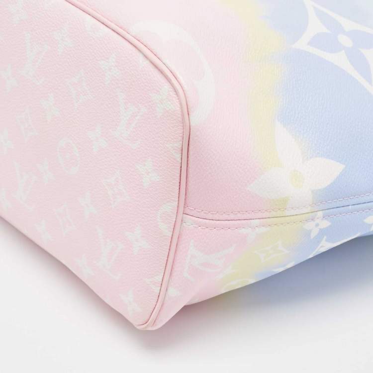 Pre Owned Louis Vuitton Pastel Tie Dye Monogram Canvas Neverfull Escale MM Bag