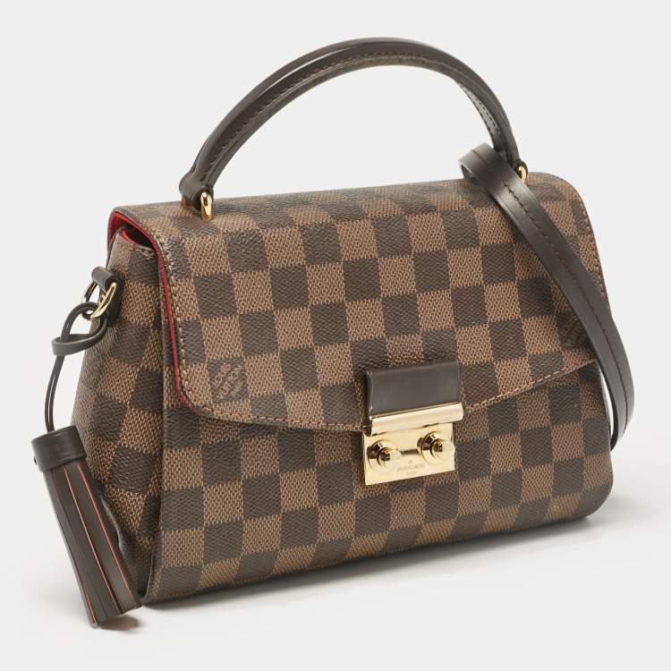 Pre Owned Louis Vuitton Damier Ebene Canvas Croisette Bag