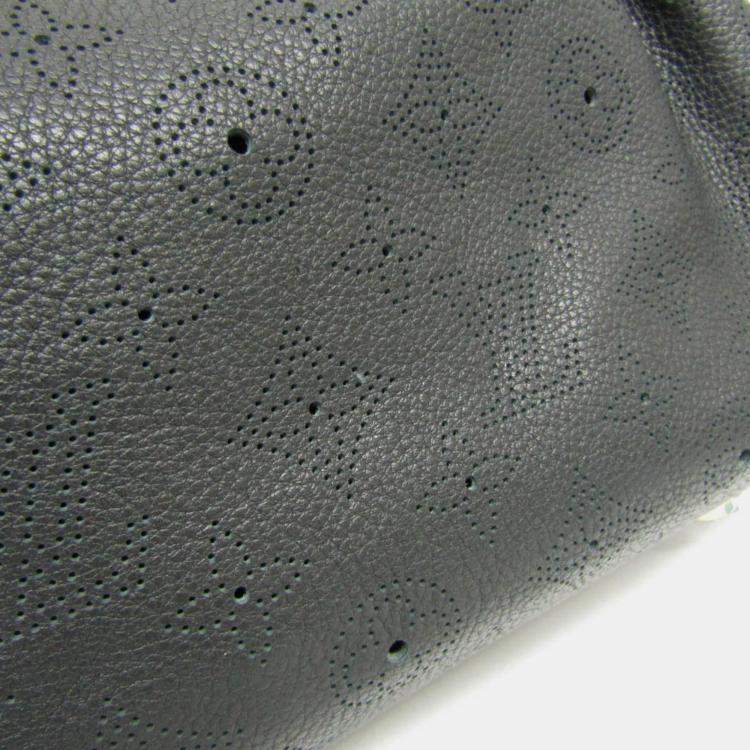 Pre Owned Louis Vuitton Noir Mahina Leather PM Cirrus Satchel Bag