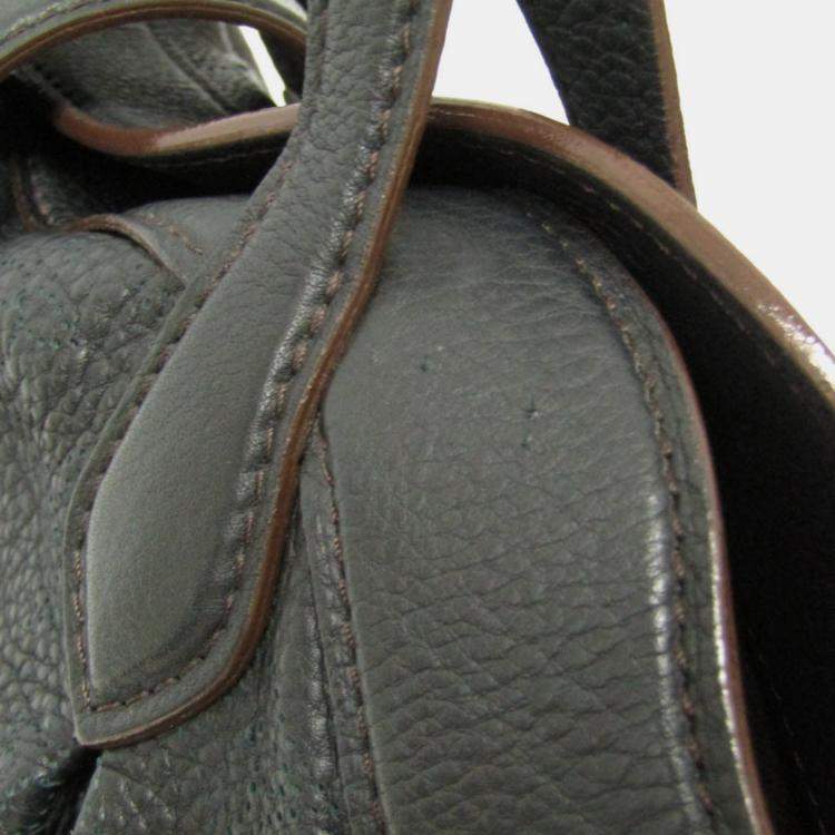Pre Owned Louis Vuitton Noir Mahina Leather PM Cirrus Satchel Bag