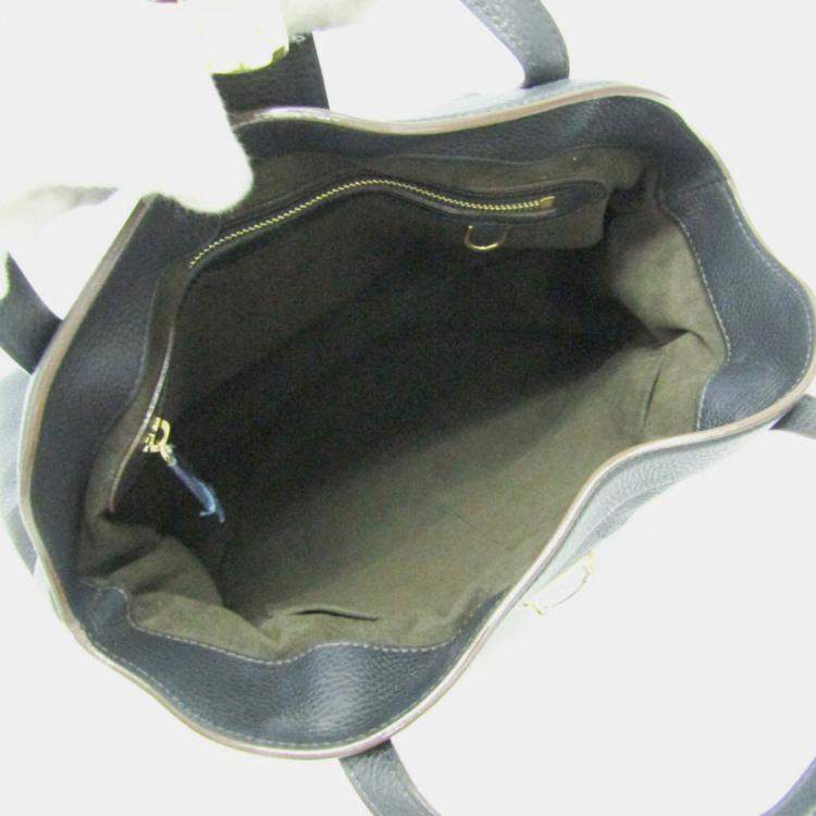 Pre Owned Louis Vuitton Noir Mahina Leather PM Cirrus Satchel Bag