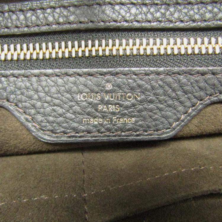 Pre Owned Louis Vuitton Noir Mahina Leather PM Cirrus Satchel Bag
