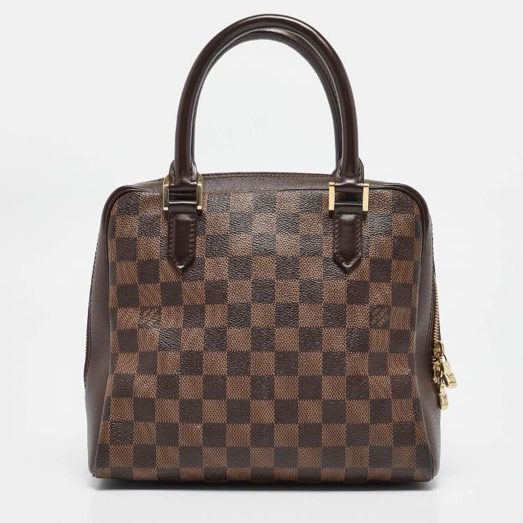 Pre Owned Louis Vuitton Damier Ebene Canvas and Leather Brera Bag