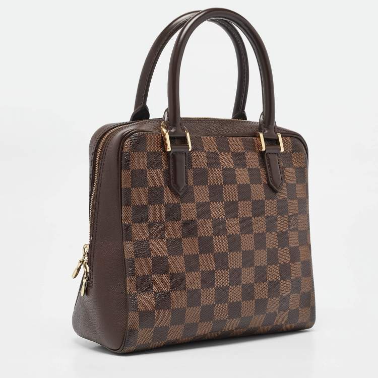 Pre Owned Louis Vuitton Damier Ebene Canvas and Leather Brera Bag