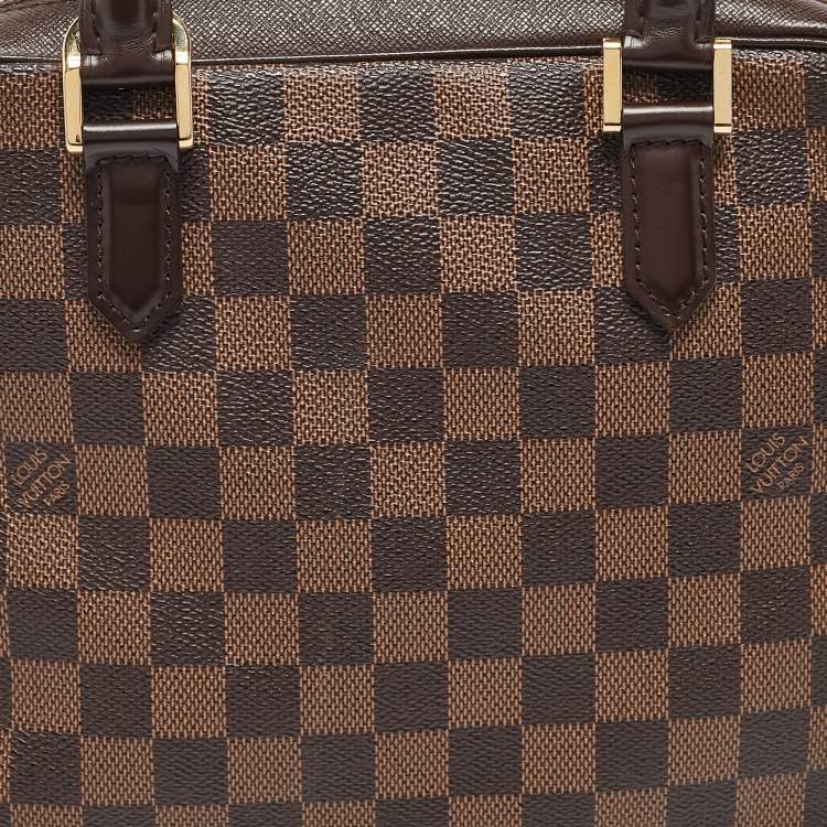 Pre Owned Louis Vuitton Damier Ebene Canvas and Leather Brera Bag