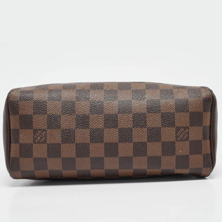 Pre Owned Louis Vuitton Damier Ebene Canvas and Leather Brera Bag