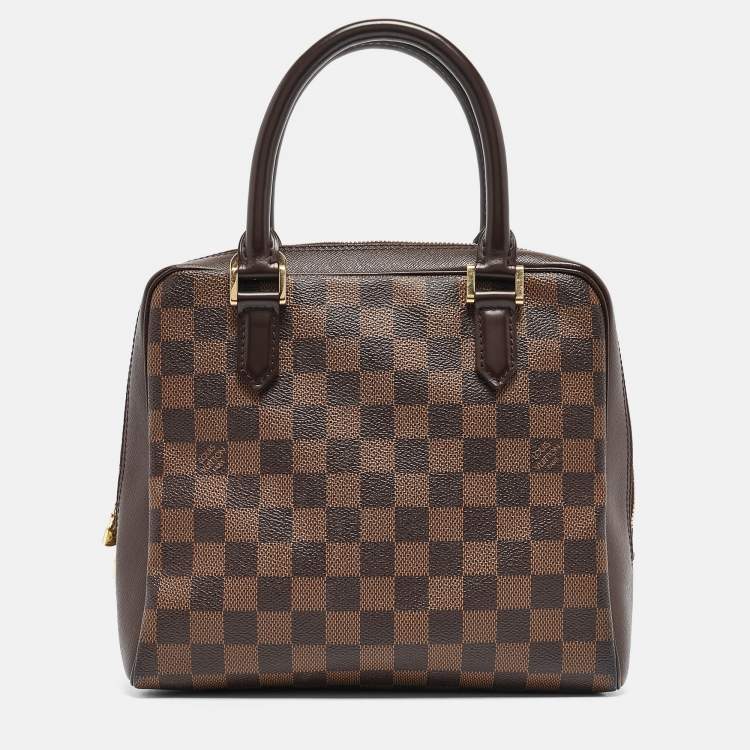 Pre Owned Louis Vuitton Damier Ebene Canvas and Leather Brera Bag