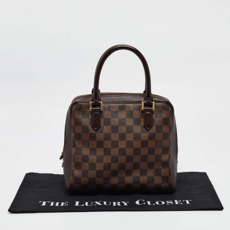 Pre Owned Louis Vuitton Damier Ebene Canvas and Leather Brera Bag