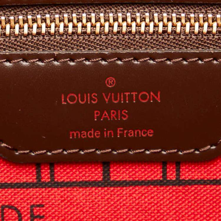 Pre Owned Louis Vuitton Brown Damier Ebene Canvas Neverfull PM Tote Bag