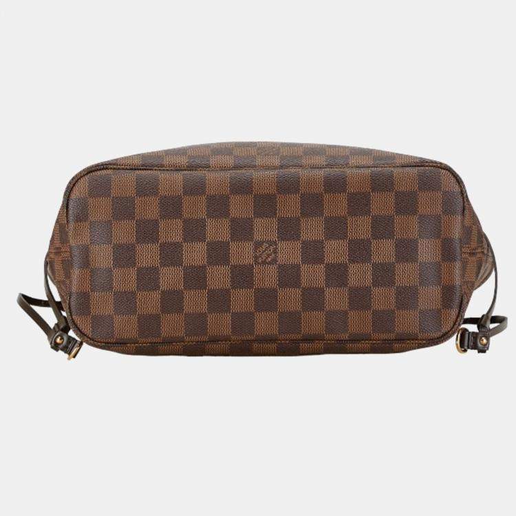 Pre Owned Louis Vuitton Brown Damier Ebene Canvas Neverfull PM Tote Bag