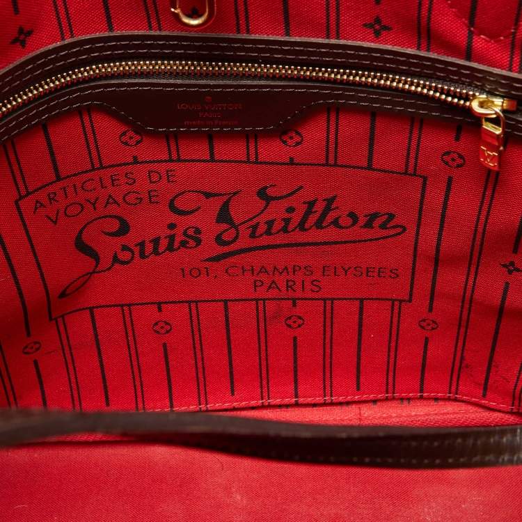 Pre Owned Louis Vuitton Damier Ebene Canvas Neverfull MM Bag