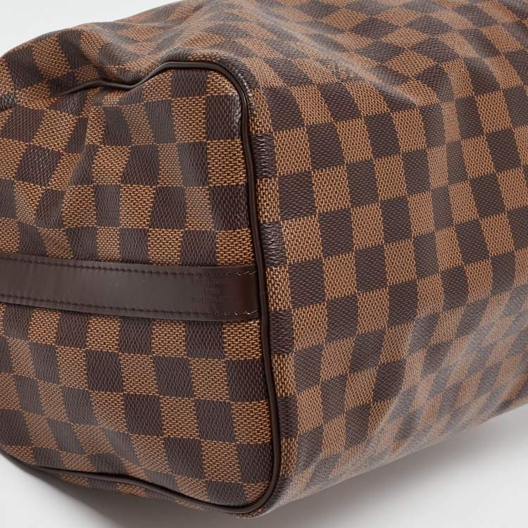 Pre Owned Louis Vuitton Damier Ebene Canvas Speedy 30 Bag