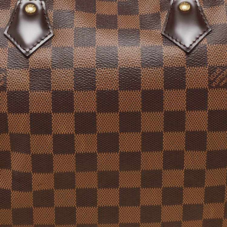 Pre Owned Louis Vuitton Damier Ebene Canvas Speedy 30 Bag