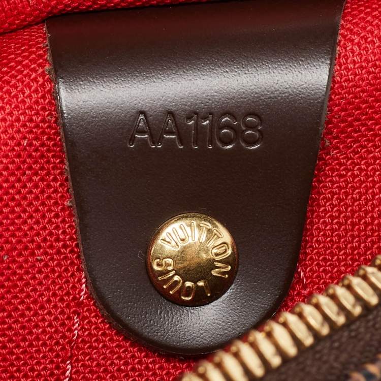 Pre Owned Louis Vuitton Damier Ebene Canvas Speedy 30 Bag