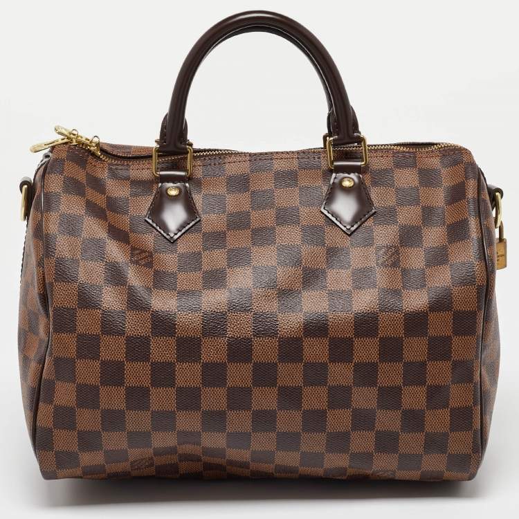 Pre Owned Louis Vuitton Damier Ebene Canvas Speedy 30 Bag