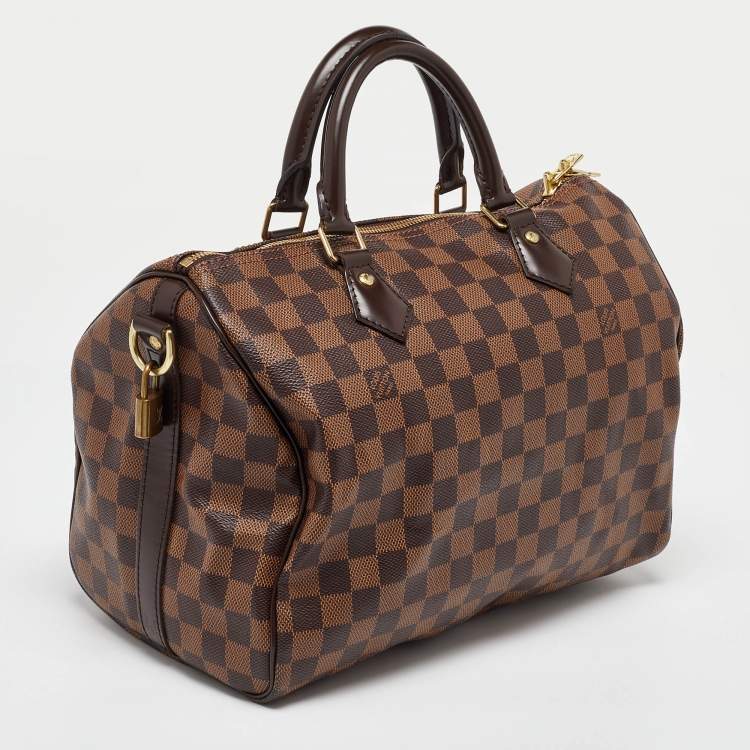 Pre Owned Louis Vuitton Damier Ebene Canvas Speedy 30 Bag