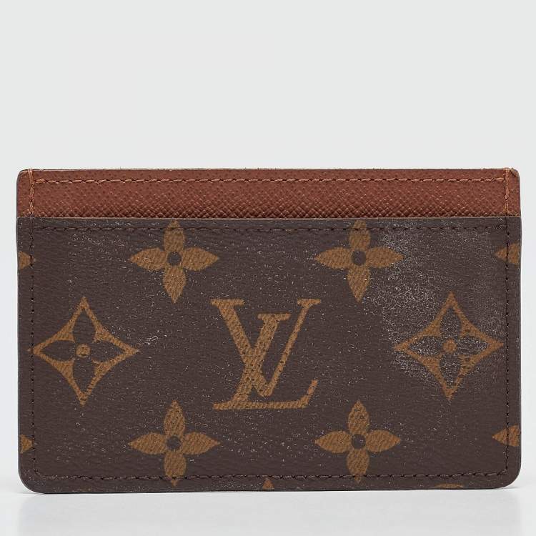 Pre Owned Louis Vuitton Armagnac Monogram Canvas Card Holder