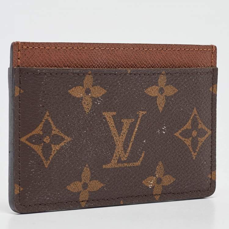 Pre Owned Louis Vuitton Armagnac Monogram Canvas Card Holder