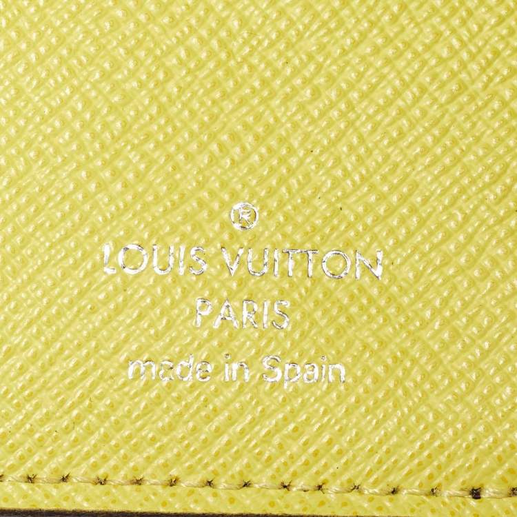 Pre Owned Louis Vuitton Yellow Epi Leather and Monogram Canvas Marie-Lou Wallet