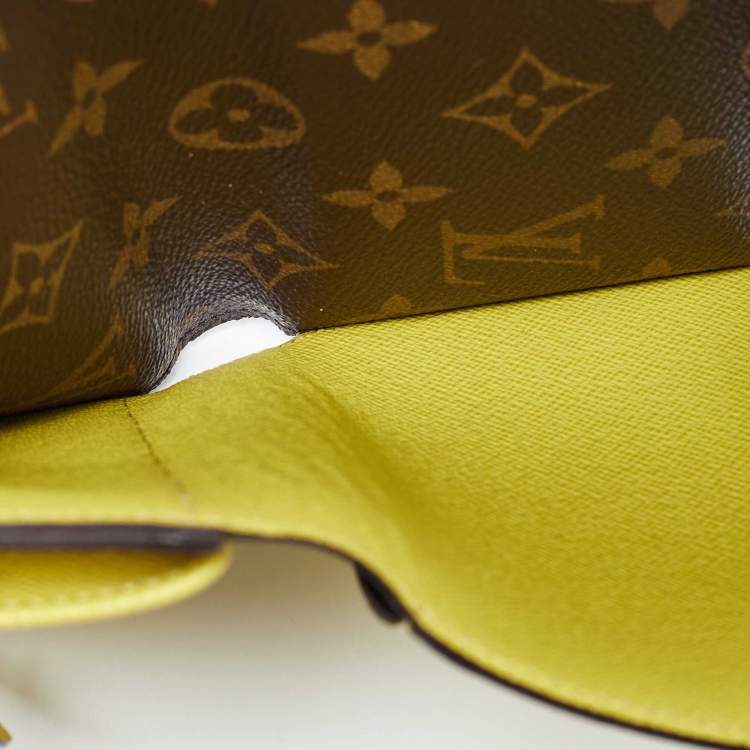 Pre Owned Louis Vuitton Yellow Epi Leather and Monogram Canvas Marie-Lou Wallet