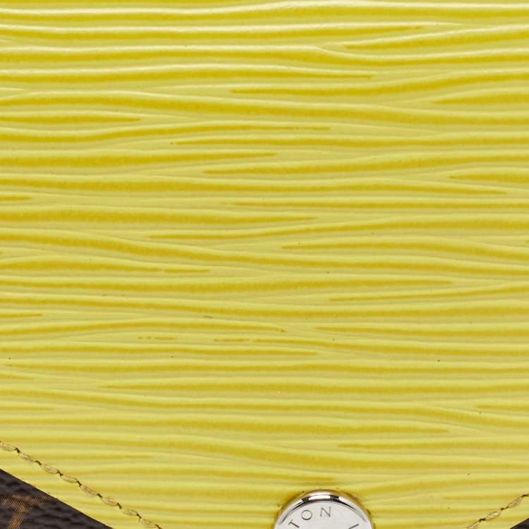 Pre Owned Louis Vuitton Yellow Epi Leather and Monogram Canvas Marie-Lou Wallet