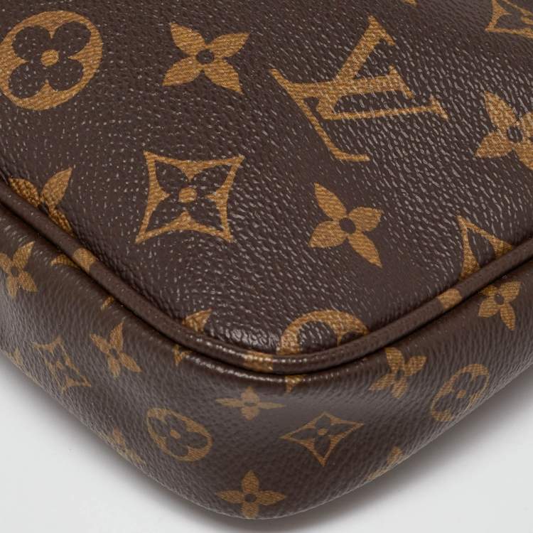 Pre Owned Louis Vuitton Monogram Canvas Duo Pochette Around the World Bag