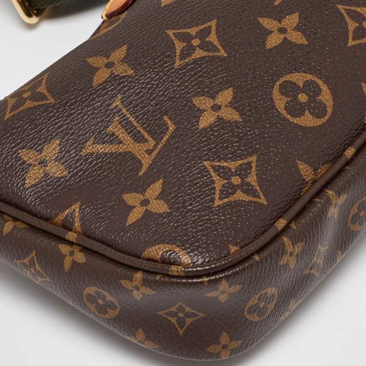 Pre Owned Louis Vuitton Monogram Canvas Duo Pochette Around the World Bag
