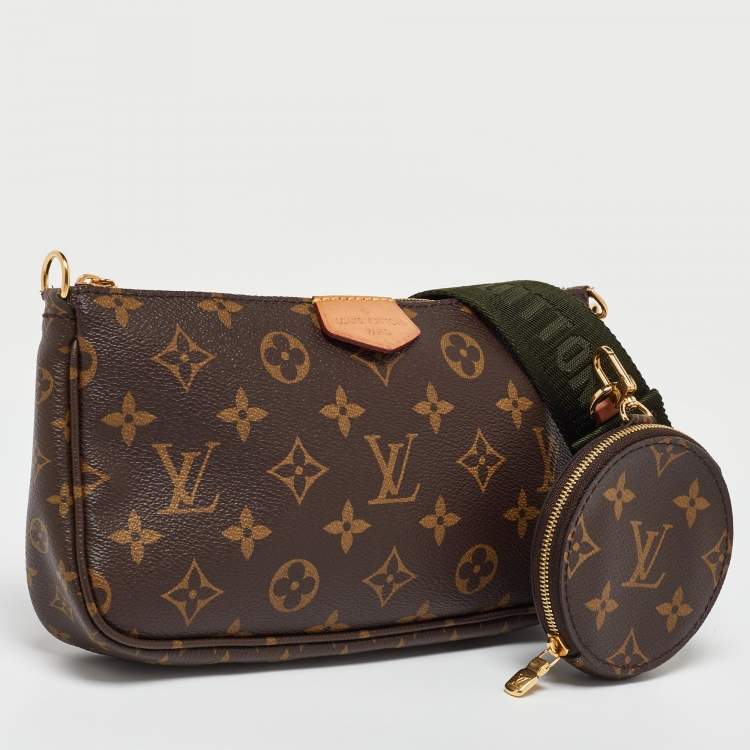 Pre Owned Louis Vuitton Monogram Canvas Duo Pochette Around the World Bag