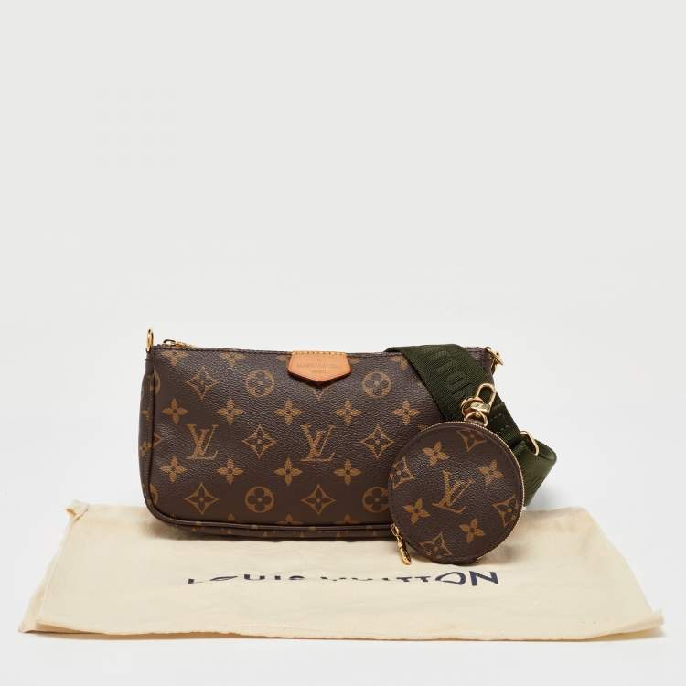 Pre Owned Louis Vuitton Monogram Canvas Duo Pochette Around the World Bag