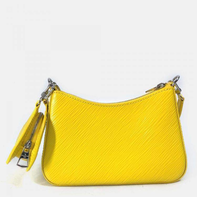 Pre Owned Louis Vuitton X Kusama Yayoi Yellow Epi Marly Mini Shoulder Bag