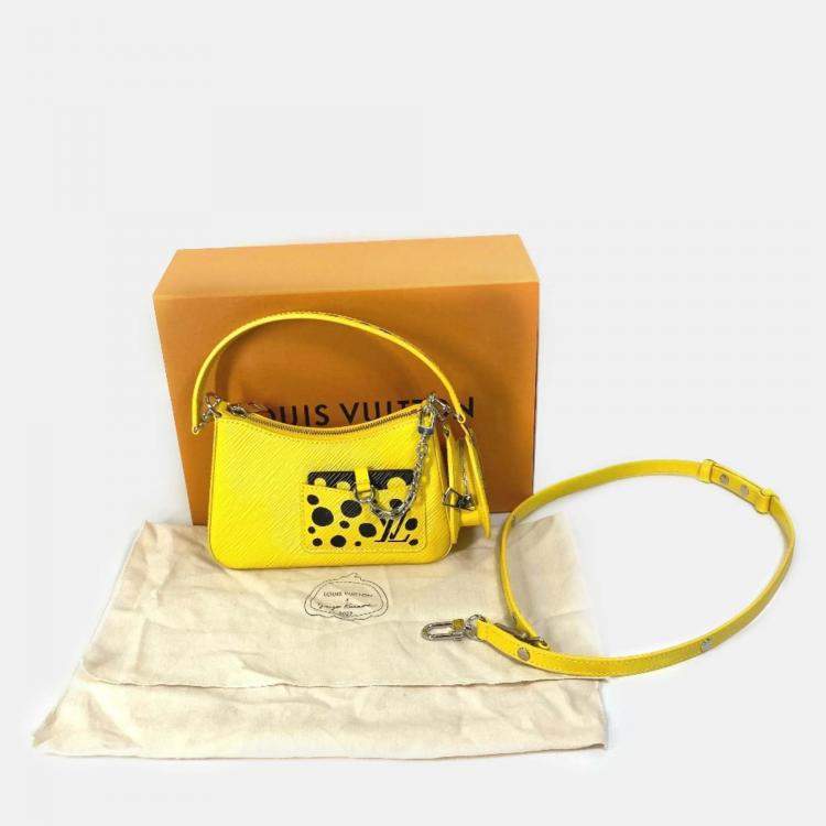 Pre Owned Louis Vuitton X Kusama Yayoi Yellow Epi Marly Mini Shoulder Bag