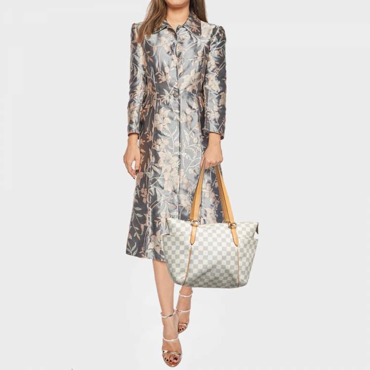 Pre Owned Louis Vuitton Damier Azur Canvas and Leather Totally PM Bag