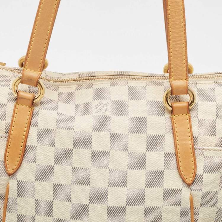 Pre Owned Louis Vuitton Damier Azur Canvas and Leather Totally PM Bag