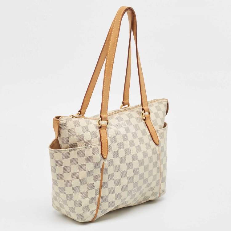 Pre Owned Louis Vuitton Damier Azur Canvas and Leather Totally PM Bag
