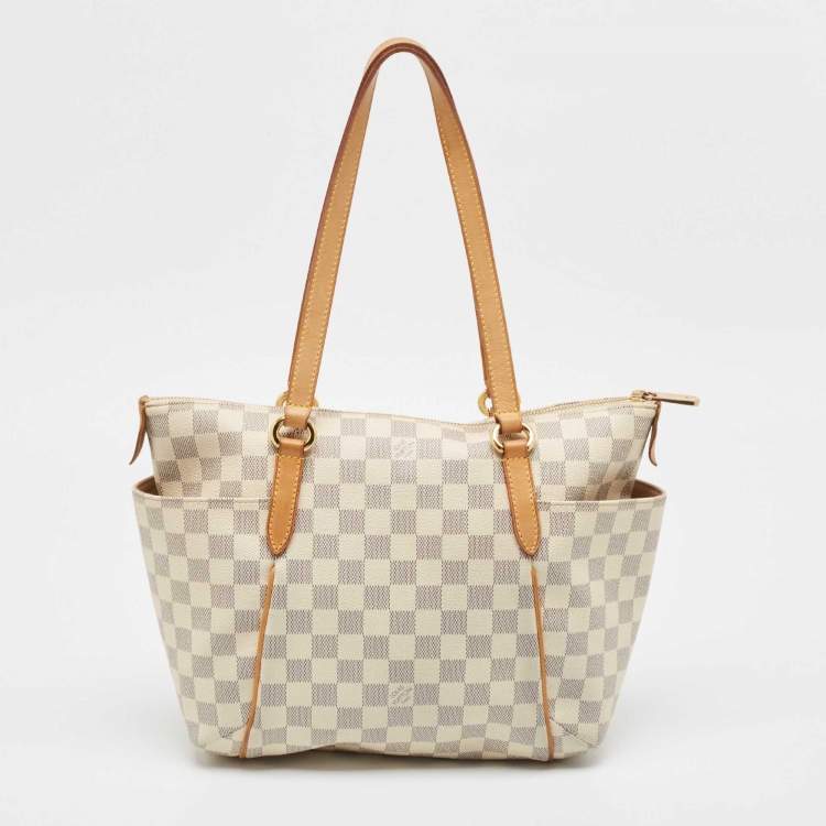 Pre Owned Louis Vuitton Damier Azur Canvas and Leather Totally PM Bag