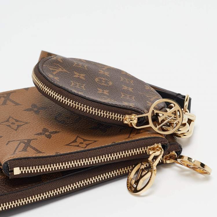 Pre Owned Louis Vuitton Monogram Canvas Trio Pouch