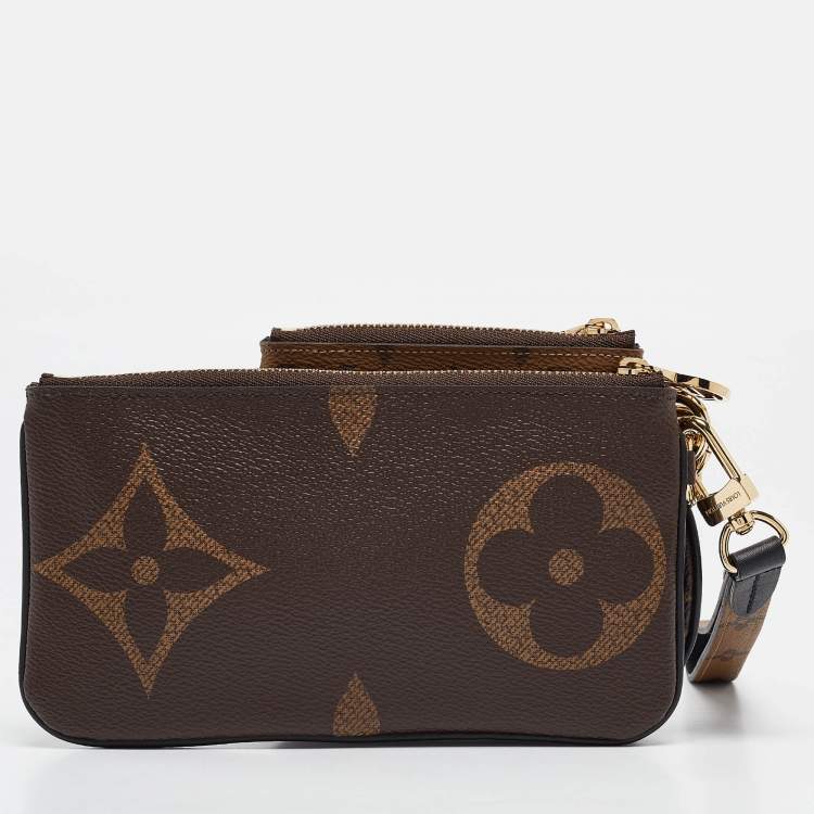 Pre Owned Louis Vuitton Monogram Canvas Trio Pouch