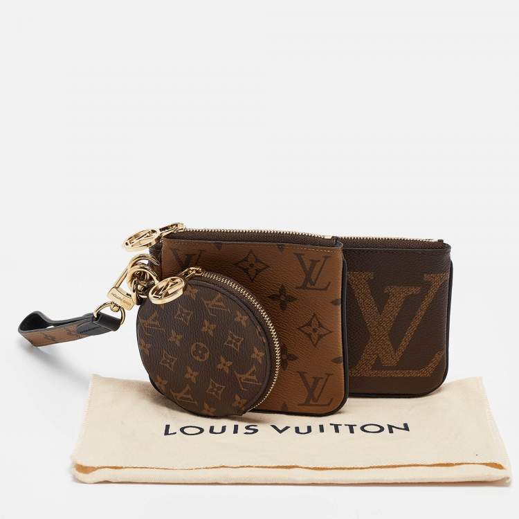 Pre Owned Louis Vuitton Monogram Canvas Trio Pouch