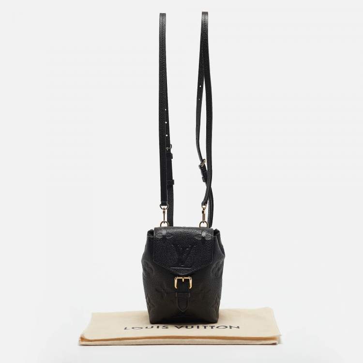 Pre Owned Louis Vuitton Black Monogram Empreinte Giant Tiny Backpack
