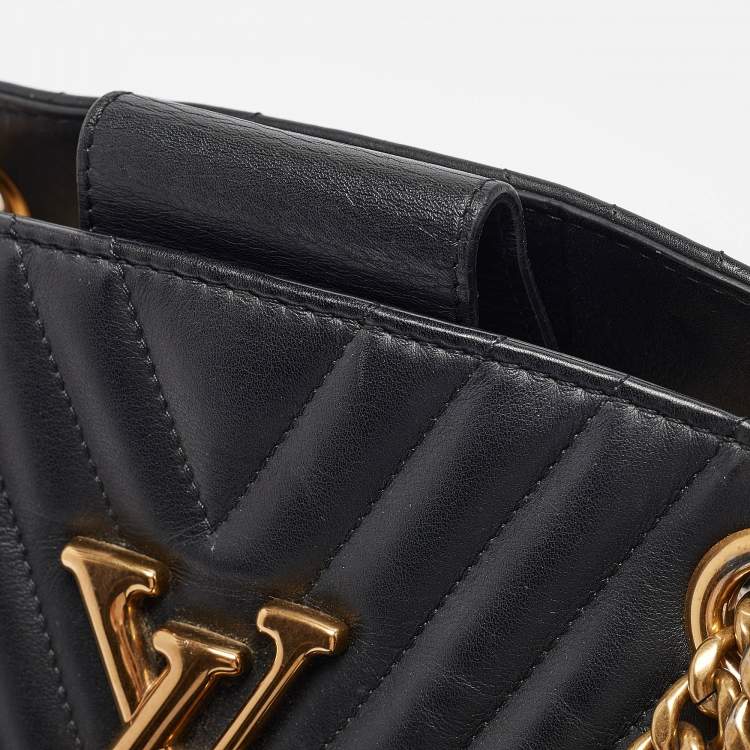 Pre Owned Louis Vuitton Black Quilted Leather New Wave Bag