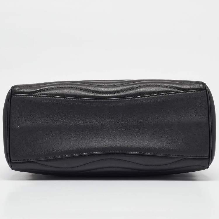 Pre Owned Louis Vuitton Black Quilted Leather New Wave Bag