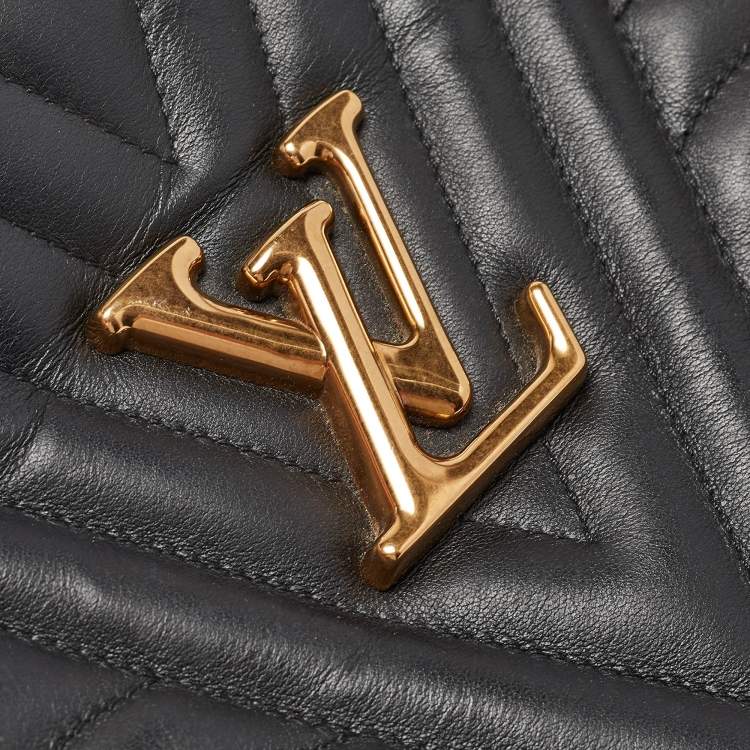 Pre Owned Louis Vuitton Black Quilted Leather New Wave Bag
