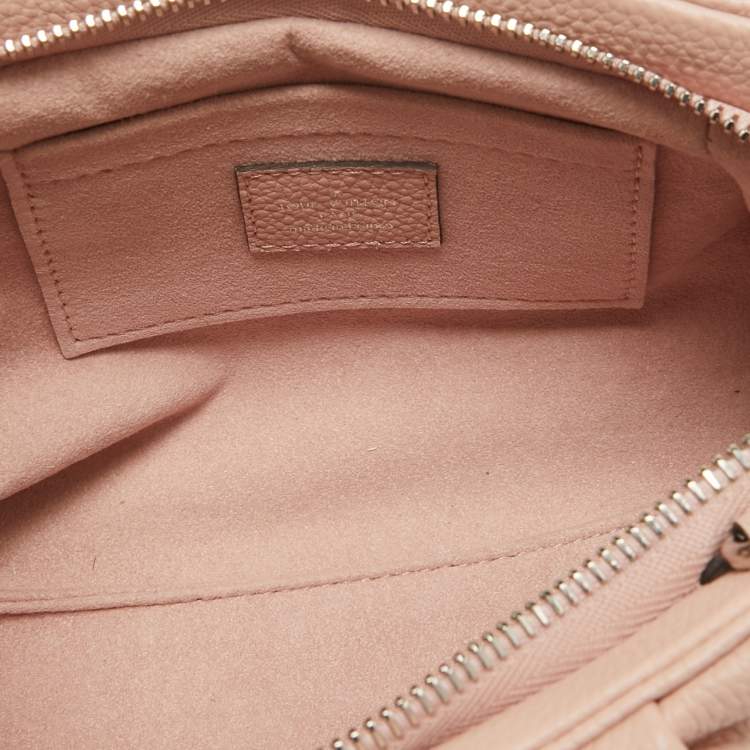 Pre Owned Louis Vuitton Magnolia Monogram Mahina Leather Scala Mini Pouch Bag