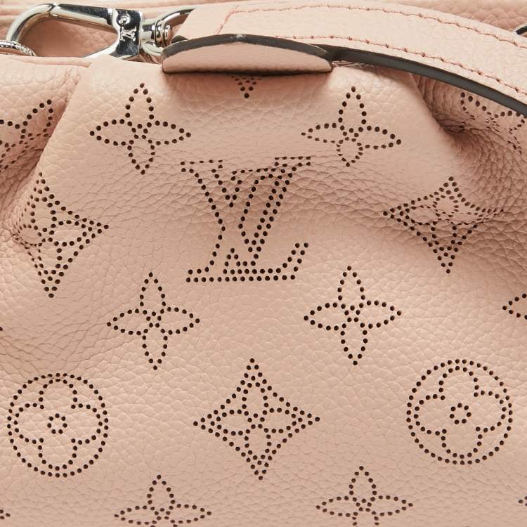 Pre Owned Louis Vuitton Magnolia Monogram Mahina Leather Scala Mini Pouch Bag