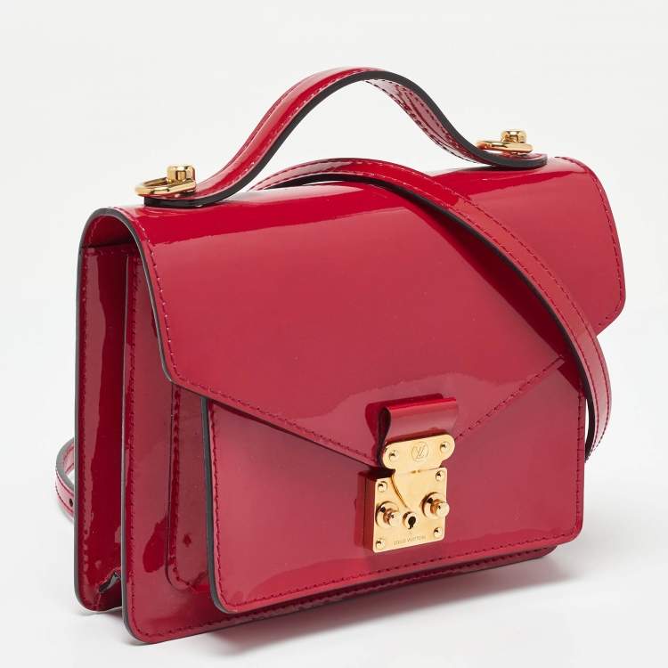 Pre Owned Louis Vuitton Fuchsia Vernis Monceau BB Bag