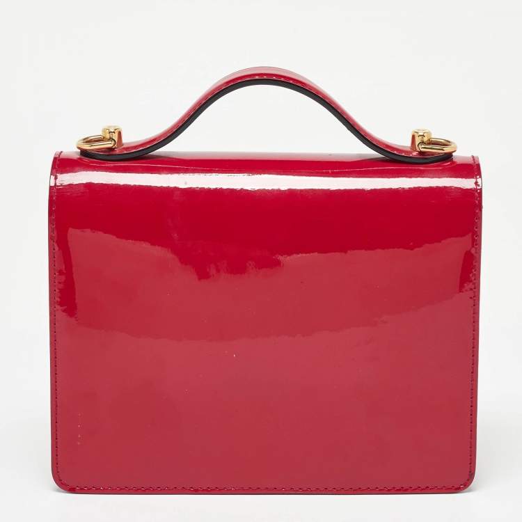 Pre Owned Louis Vuitton Fuchsia Vernis Monceau BB Bag
