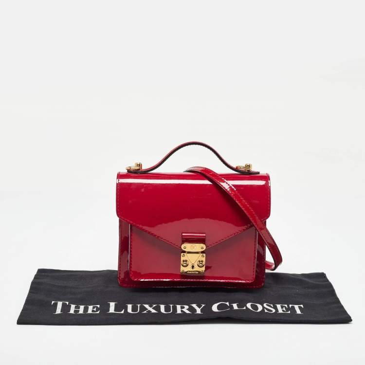 Pre Owned Louis Vuitton Fuchsia Vernis Monceau BB Bag
