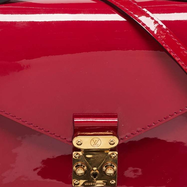 Pre Owned Louis Vuitton Fuchsia Vernis Monceau BB Bag