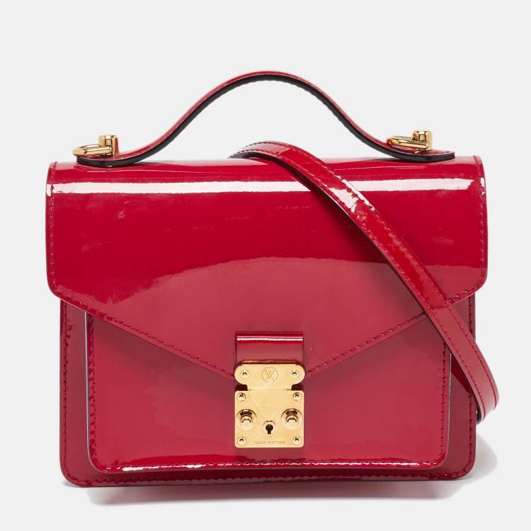 Pre Owned Louis Vuitton Fuchsia Vernis Monceau BB Bag