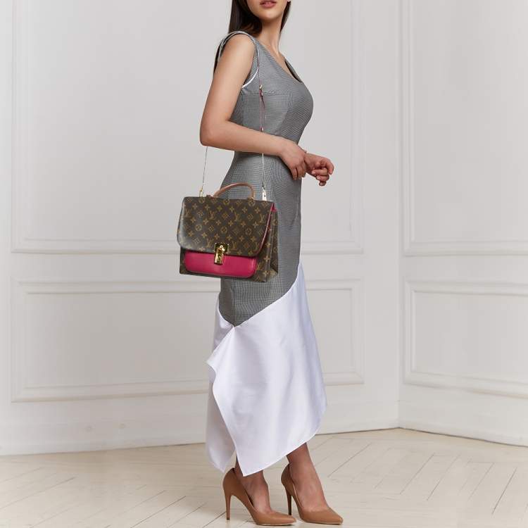 Pre Owned Louis Vuitton Aurore Monogram Canvas and Leather Marignan Bag